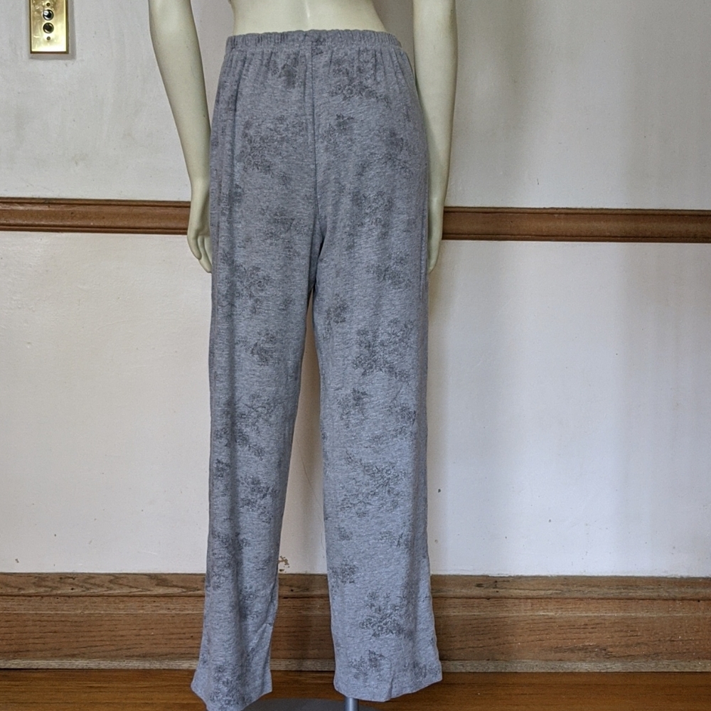 Gillian & O'Malley Gray, Black Floral Sleepwear S - Picture 5 of 6